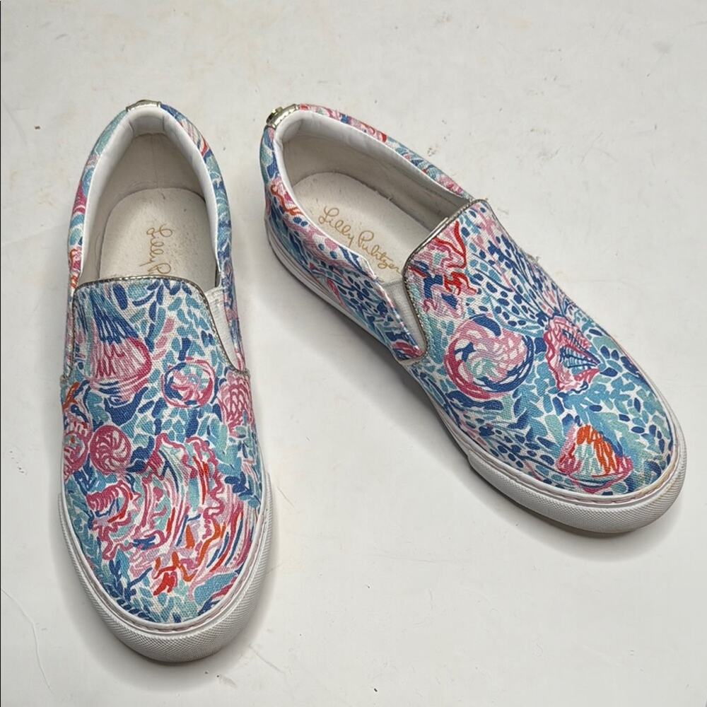 Lilly Pulitzer Treasure Trove Slip-on Julie Sneakers S-284 Sz 7